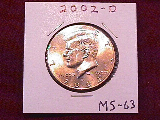 KENNEDY HALF DOLLAR 2002-D MINT STATE-63+++