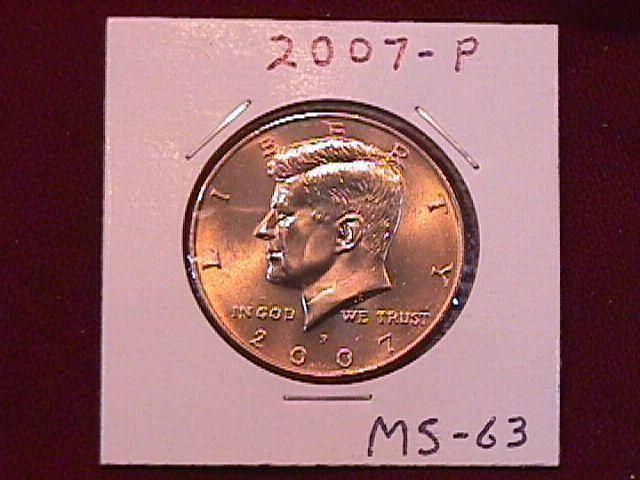 KENNEDY HALF DOLLAR 2007-P MINT STATE-63+++