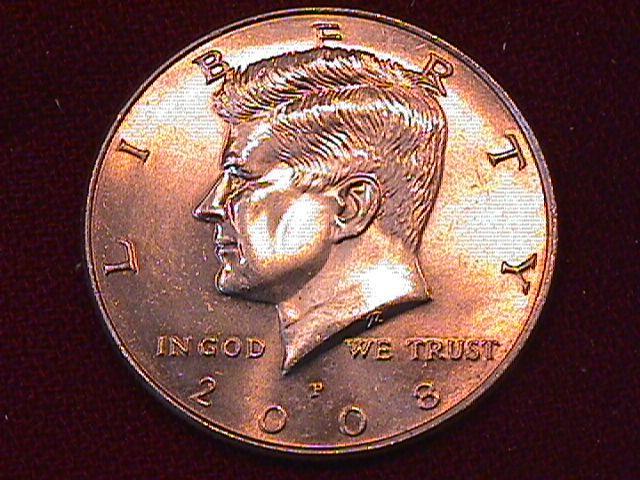 KENNEDY HALF DOLLAR 2008-P MINT STATE-63+++