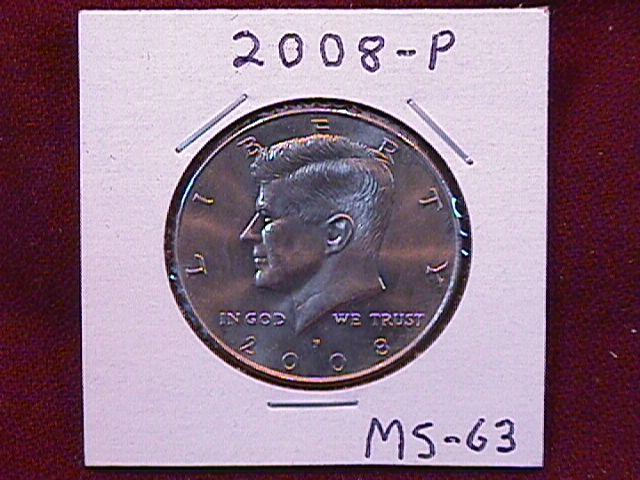 KENNEDY HALF DOLLAR 2008-P MINT STATE-63+++