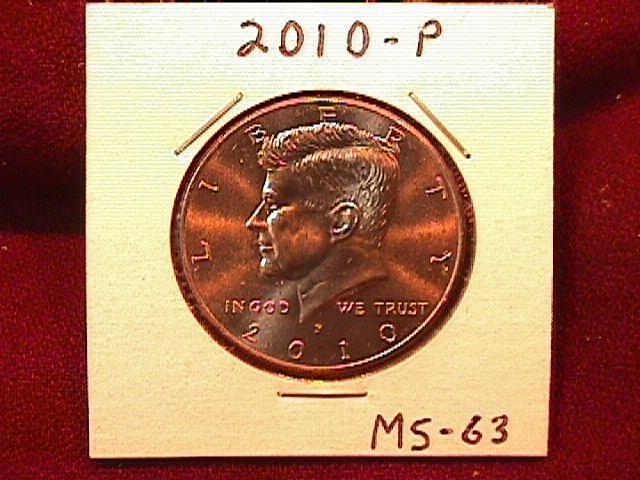 KENNEDY HALF DOLLAR 2010-P MINT STATE-63+++