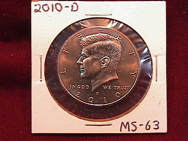 KENNEDY HALF DOLLAR 2010-D MINT STATE-63+++