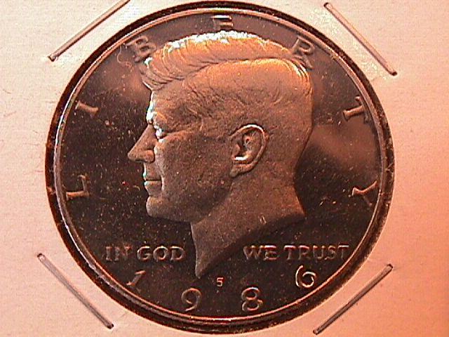 KENNEDY HALF DOLLAR 1986-S CIRCULATED PROOF
