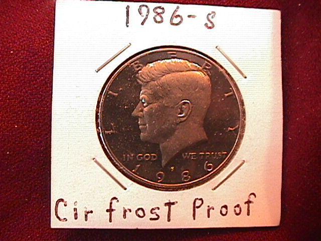 KENNEDY HALF DOLLAR 1986-S CIRCULATED PROOF