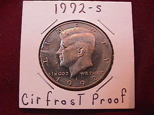 KENNEDY HALF DOLLAR 1992-S CIRCULATED PROOF