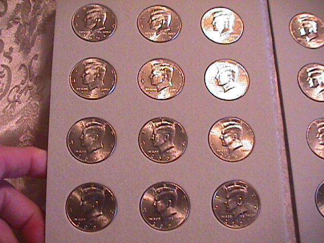 KENNEDY HALF CLAD SET 2002-P&D TO 2016-P&D COMPLETE 30 COINS UNC. HARRIS FOLDER