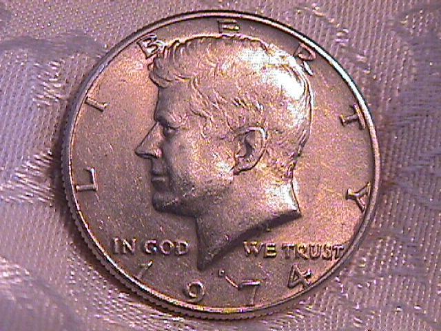 1974-D DOUBLE DIE OBVERSE KENNEDY HALF DOLLAR