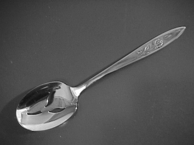 Oneida Community Stainless My Rose Pierced Jelly Spoon