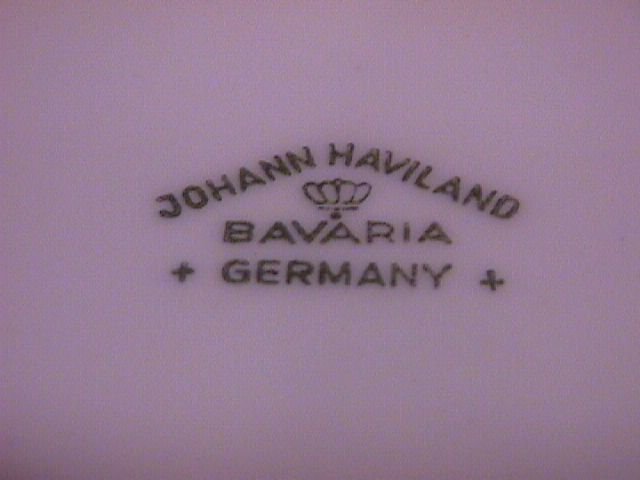 Johann Haviland Blue Garland Cup/Saucer-Fancy Foot
