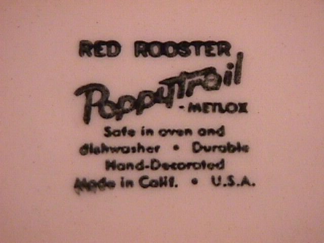 Metlox-Red Rooster Cereal Bowl
