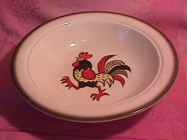 Metlox-Red Rooster Round Vegetable