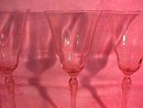 Fostoria Unknown #877 Pink Goblets (3)