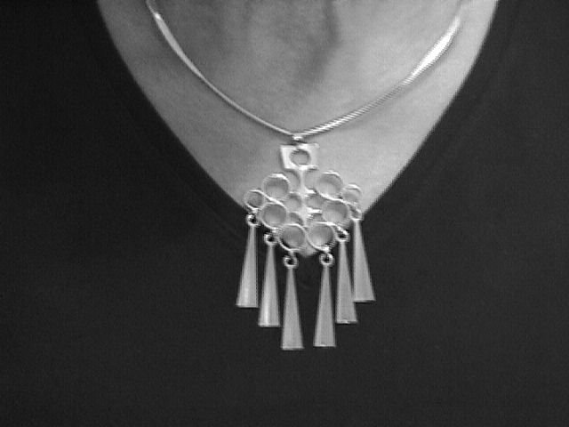 David Andersen Sterling Modernist Icycle Pendant Necklace