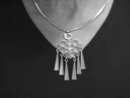 David Andersen Sterling Modernist Icycle Pendant Necklace