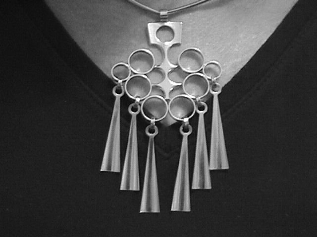 David Andersen Sterling Modernist Icycle Pendant Necklace