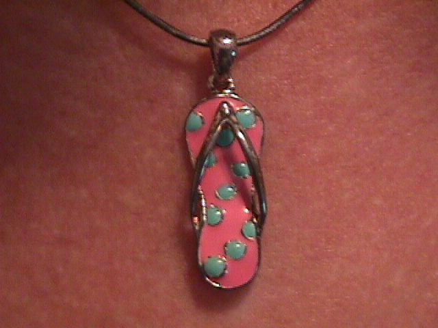 Sterling Italian 16 Inch chain with Flip-Flop Shoe Charm