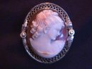 Victorian Gold-Filled Filigree Cameo Pin/Pendant