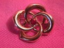 19Th Century Gold Swirl Pin with Garnet