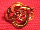 19Th Century Gold Swirl Pin with Garnet