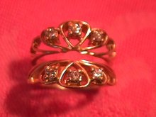 14K Diamond Insert Ring