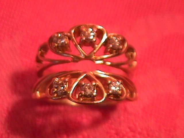 14K Diamond Insert Ring