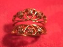 14K Diamond Insert Ring