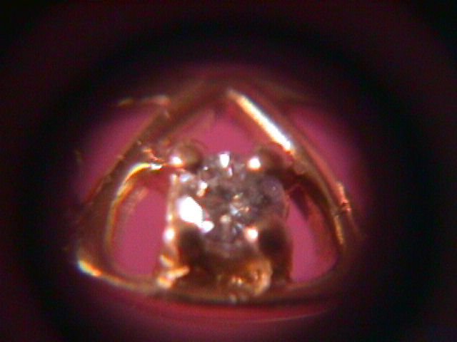 14K Diamond Insert Ring
