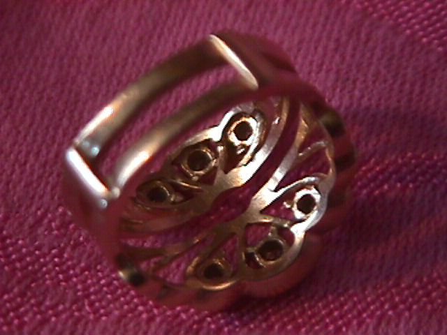 14K Diamond Insert Ring