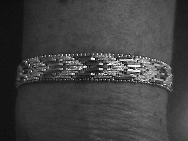 Heavy Italian Sterling Herringbone Bracelet