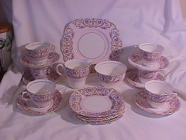 Colclough Bone China 21 Piece Dessert Set