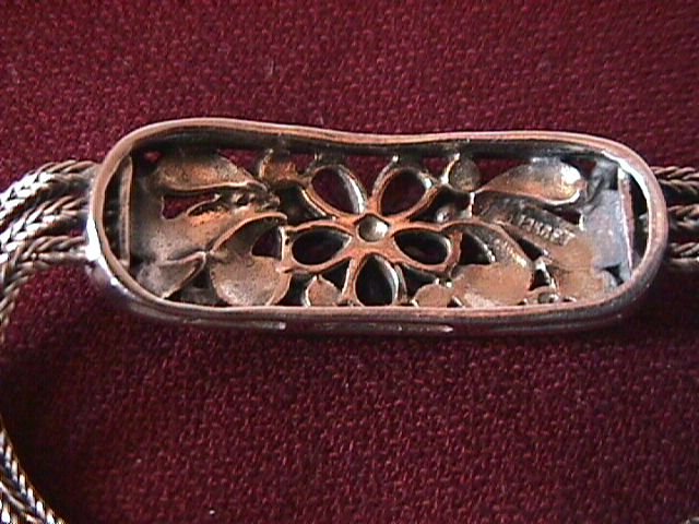 Sterling Amethyst & Paisley Design Marcasite Bracelet