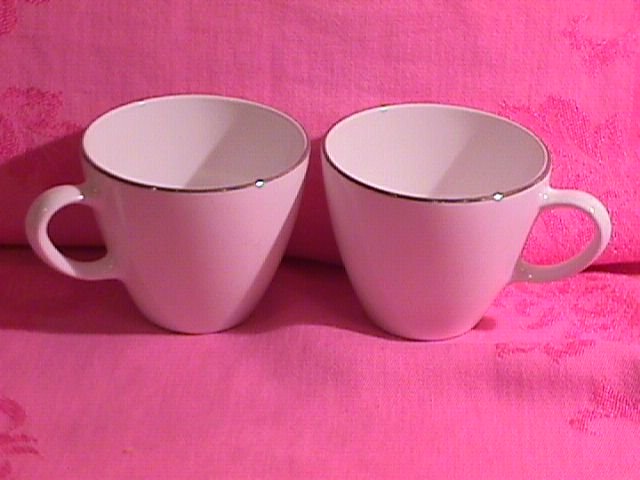 Corning China with Platinum Rim 2=Cups