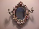 Meissen Museum Quality Ladies 3-Candle Lite Vanity Mirror