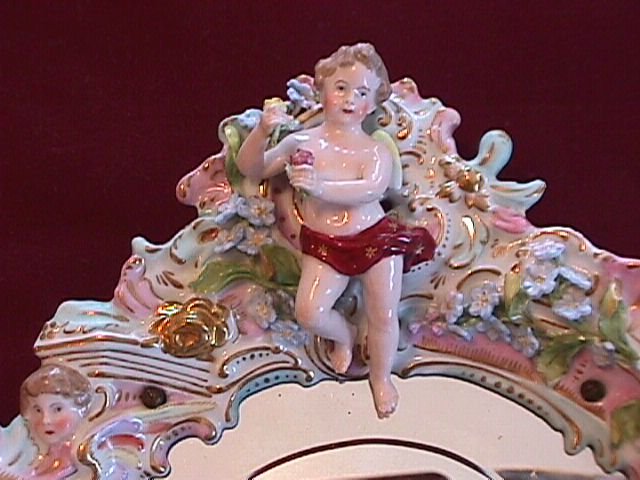Meissen Museum Quality Ladies 3-Candle Lite Vanity Mirror