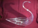 Art Verrier, Cofrac, France Crystal Swan Center Piece