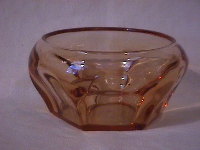 Cambridge (Peachbloom) Crystal Unknown? Pattern Rosebowl