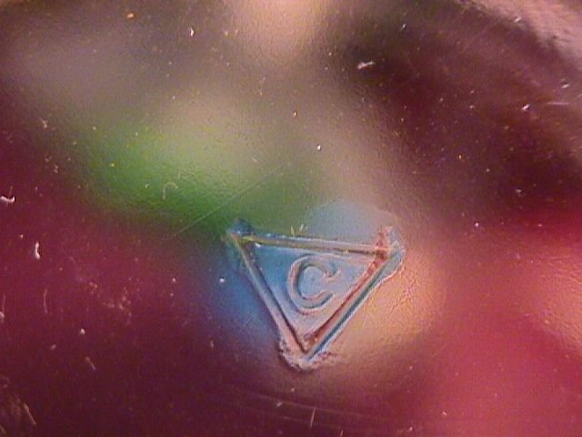 Cambridge (Peachbloom) Crystal Unknown? Pattern Rosebowl