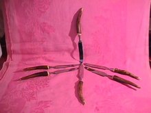 Robeson, Germany Real Antler & Stainless Steak Knife Set