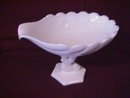 Milkglass Shell Form Dolphin Stem Compote