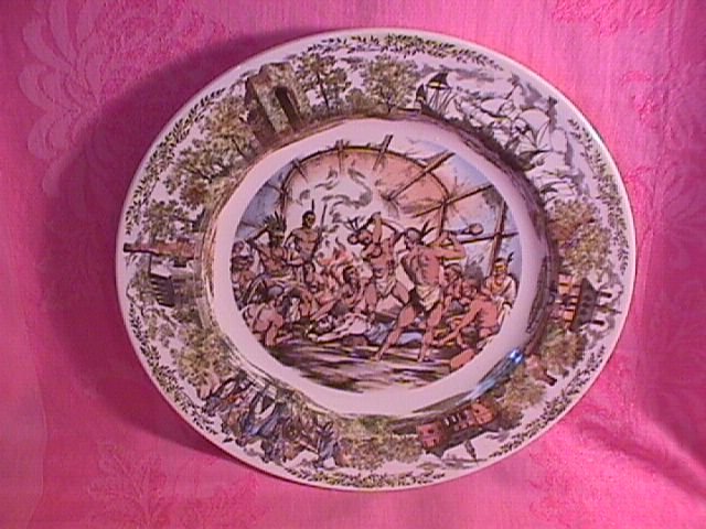 Wedgwood= Williamsburg Commemorative Jamestown, Virginia Display Plate