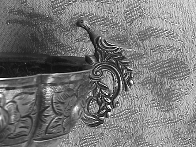Sterling Silver Bird Handle Bowl-Mexico