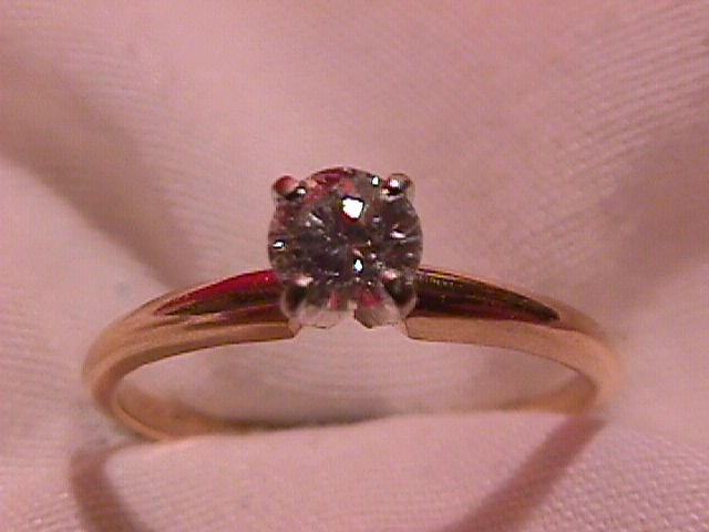 14K Gold Engagement Ring with 1/2 Carat Diamond