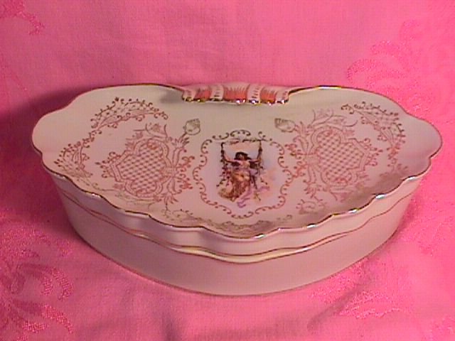 Victorian Style Porcelain Dresser Box