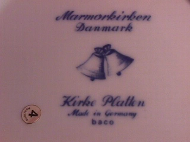 Christmas Plate 1970 Marmorkirken Danmark