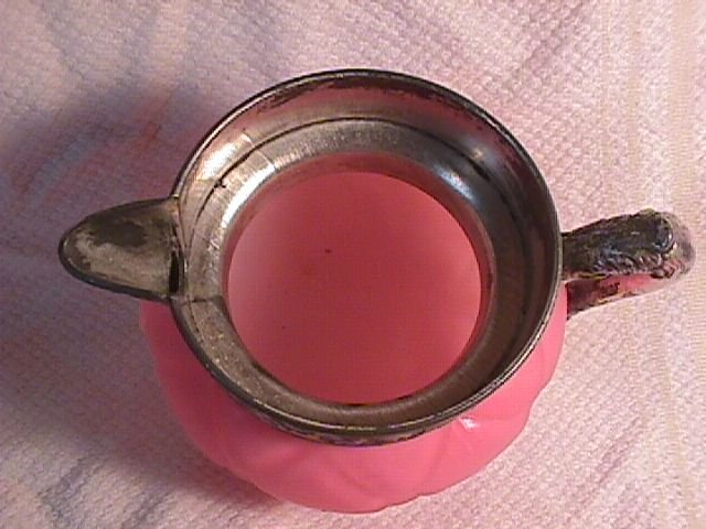 1880's Quilted Diamond Satin Glass Creamer
