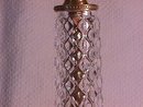 Pair Of Fine Cut Glass and Brass Candlesticks