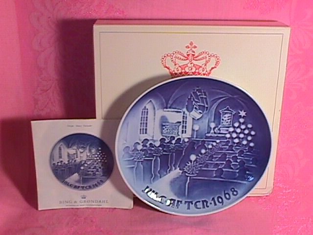 Bing & Grondahl Christmas Plate 1968-Christmas In Church