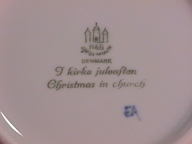 Bing & Grondahl Christmas Plate 1968-Christmas In Church