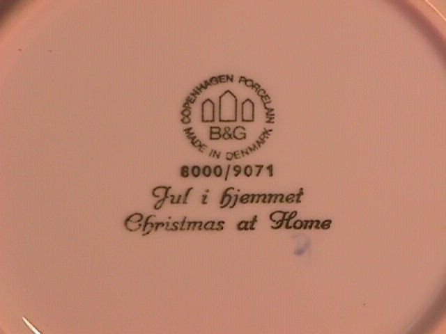 Bing & Grondahl Christmas Plate 1971-Christmas At Home