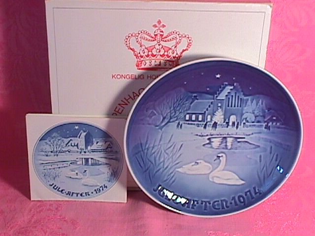 Bing & Grondahl Christmas Plate 1974-Christmas In The Village